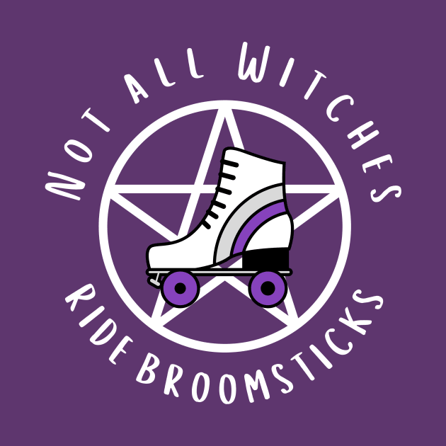 Not all Witches Ride Broomsticks Purple Stripe Roller Skate Cheeky Witch® by Cheeky Witch