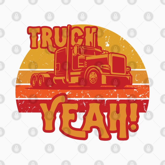 Truck Yeah! Trashy Trucker Vintage Sunset by DreamySteve's