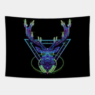 Neon Stag Tapestry