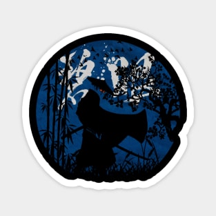 Blue Eye Samurai Silhouette Magnet