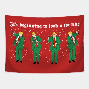 Trump Christmas Dance Tapestry