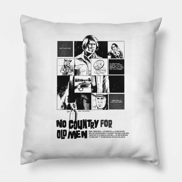 No Country for Old Men Pillow by deimos-remus