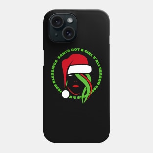 Lady in Santa Hat Phone Case