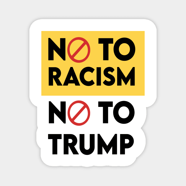 No to racism Magnet by DZCHIBA