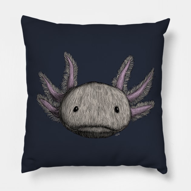 Axolotl Pillow by Walking in Nature