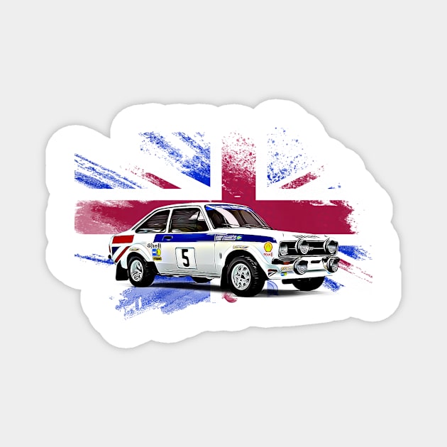 Escort Rally United Kingdom Print Magnet by Auto-Prints