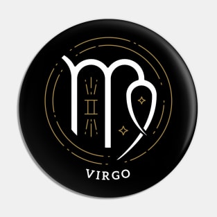 Virgo Zodiac Sign Horoscope Birthday Present Gift Pin