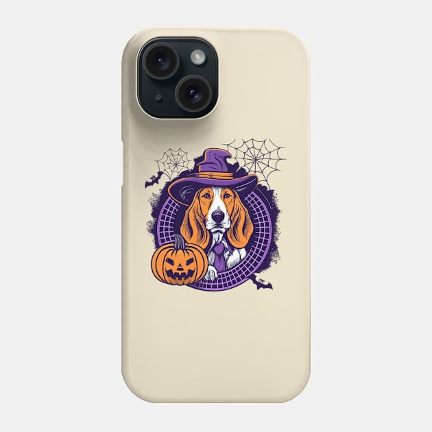 Basset Hound Pumpkin Phone Case by BukovskyART