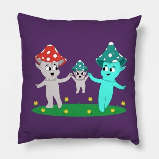 Mushroom Family (Redesign) Pillow