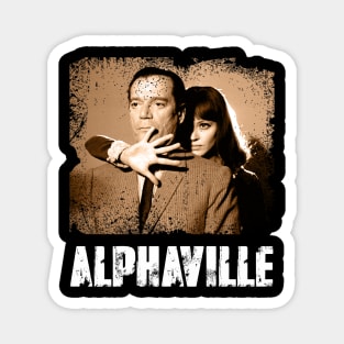 Nostalgic Noir Alphavilles Movie-Inspired Sci-Fi Iconic Fashion Graphic Tee Magnet