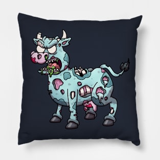 Zombie Cow Cartoon Pillow