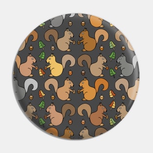 Cute and Colorful Squirrel Pattern Pin