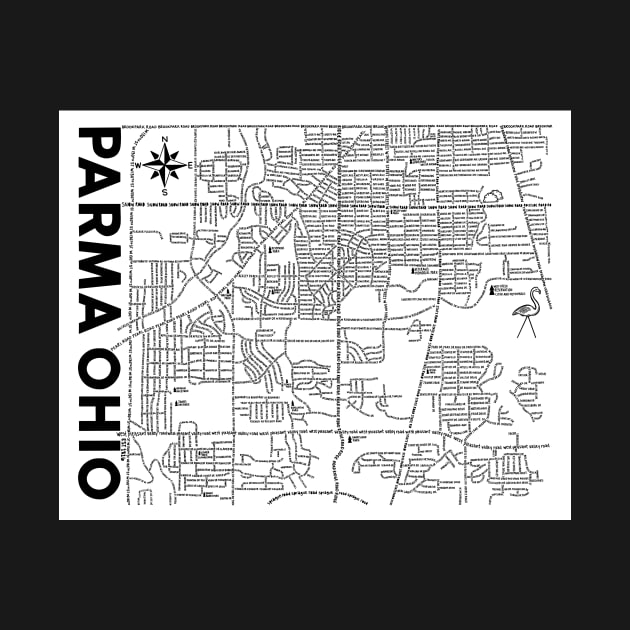 Parma Ohio Map by fiberandgloss