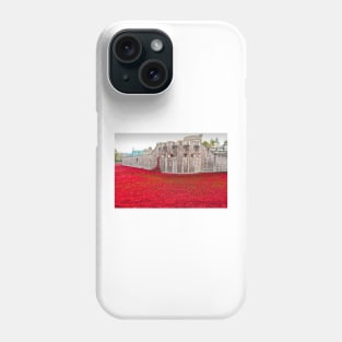 Tower of London Red Poppies Phone Case