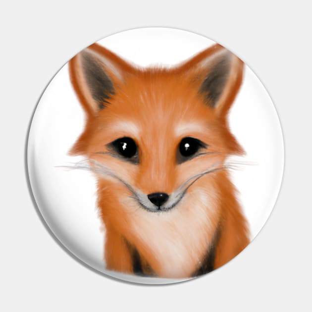 Cute Fox Drawing Pin by Play Zoo
