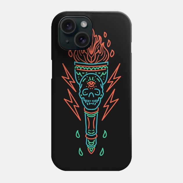 skull torch Phone Case by donipacoceng