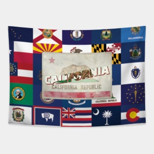 California vintage style retro souvenir Tapestry