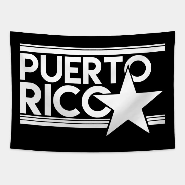 Puerto Rico Estrella Mi Bandera Negra Puerto Rican Flag Tapestry by PuertoRicoShirts