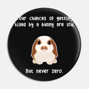 Never Zero Bunny Rabbit Pin