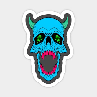 cash eye skull Magnet