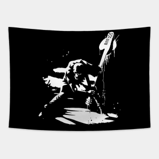 skeleton destroying the guitar Tapestry