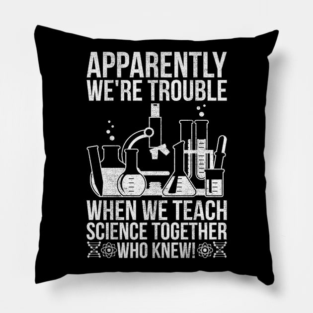 Retro Science Laboratory Pillow by shirtsyoulike