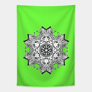 84C Unique Black White Abstract Mandala Tapestry