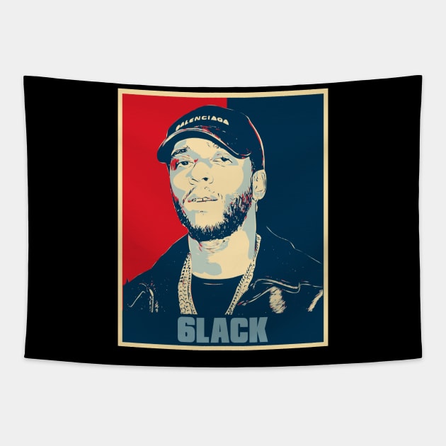 6lack Hip Hop Hope Poster Art Tapestry by Odd Even