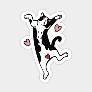 Cat falling in love Magnet