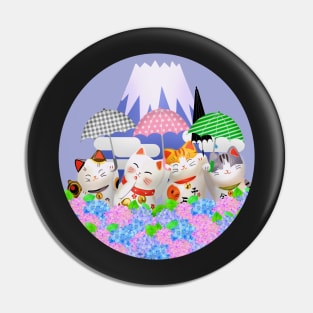 Maneki Neko Rainy Season Pin