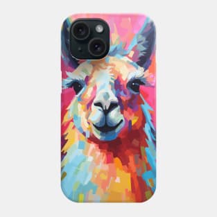 Cute Colorful Llama Abstract Art Phone Case