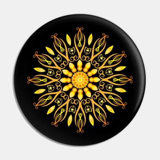 Elegant Mandala Art With Gold Colors Pin