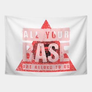 All Your Base Are Belong To Us Vintage Video Game Tapestry