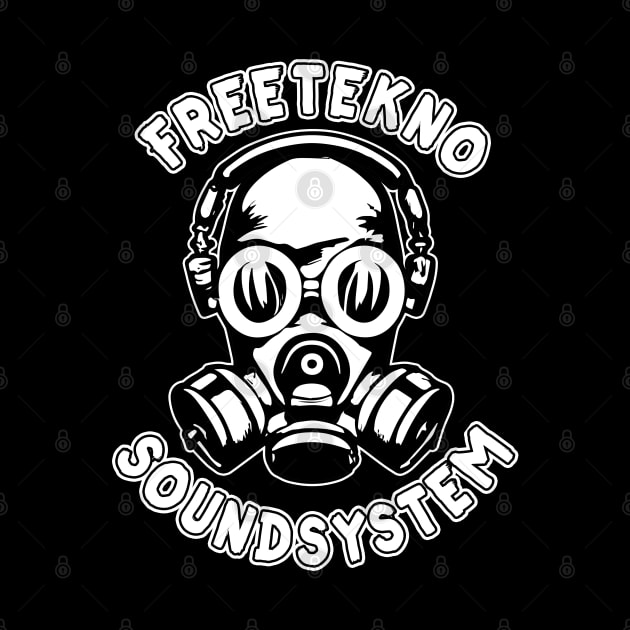 Freetekno Soundsystem DJ Gasmask Rave by T-Shirt Dealer