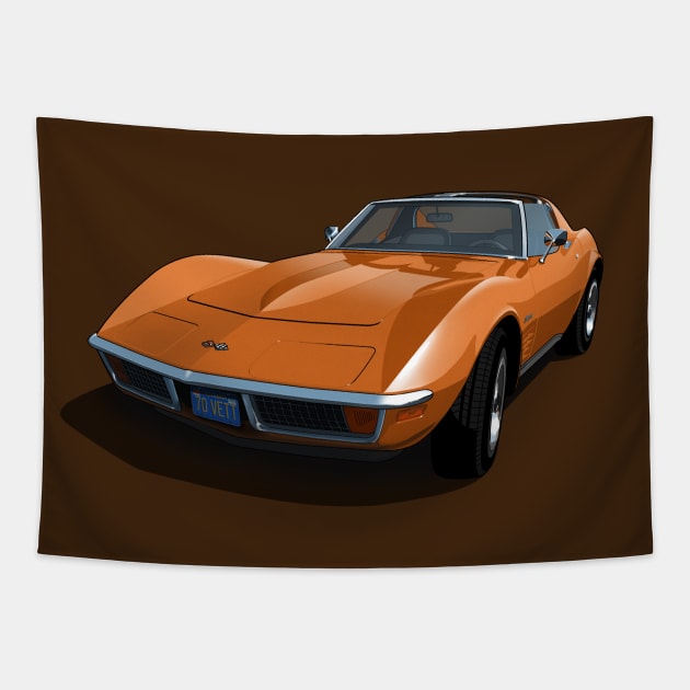 1970 Corvette Stingray in Ontario Orange Tapestry by candcretro