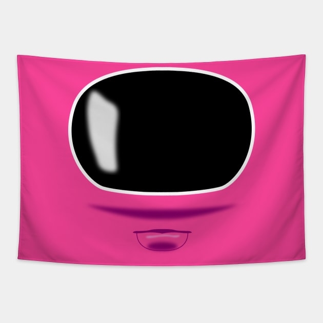 Zeo Ranger 1 Pink Visor Tapestry by mavgagliano