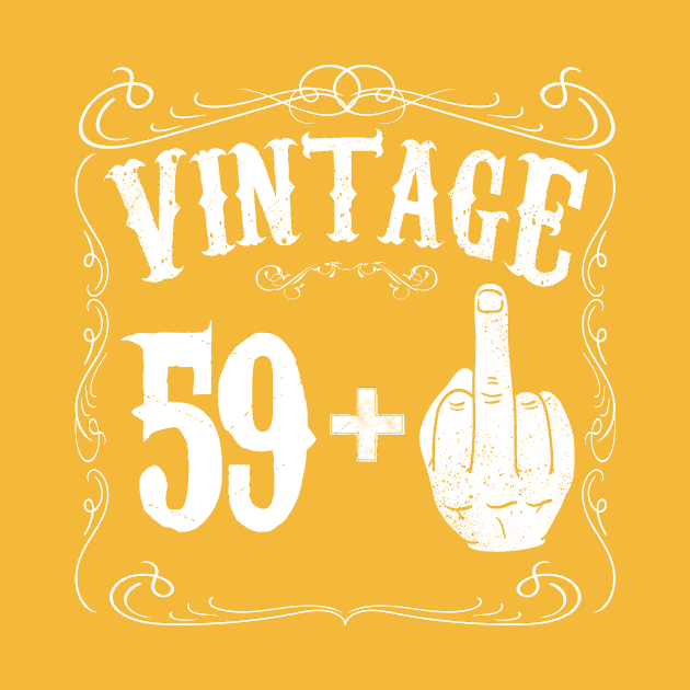 Vintage middle finger salute 60th birthday gift funny 60 birthday 1956 by AwesomePrintableArt