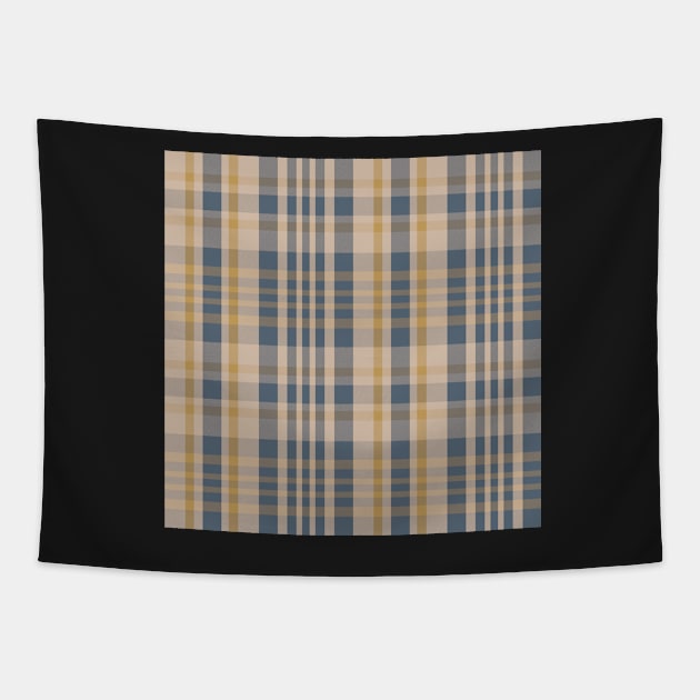 Cottagecore Aesthetic Sorcha 2 Hand Drawn Textured Plaid Pattern Tapestry by GenAumonier