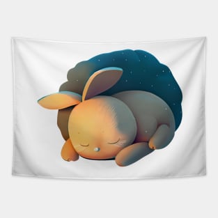 The sleeping bunny under the stars Tapestry