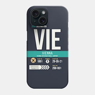 Vienna (VIE) Airport Code Baggage Tag Phone Case