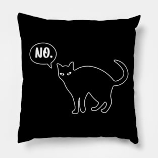 Cat Says No Pillow