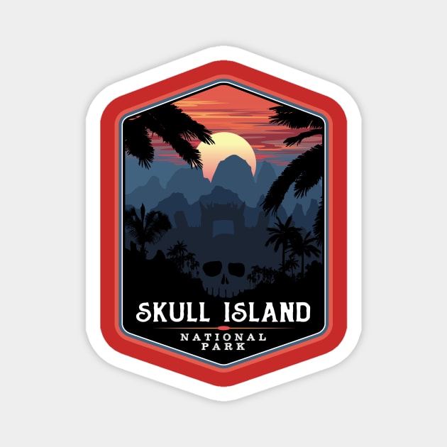 Skull Island National Park Magnet by MindsparkCreative