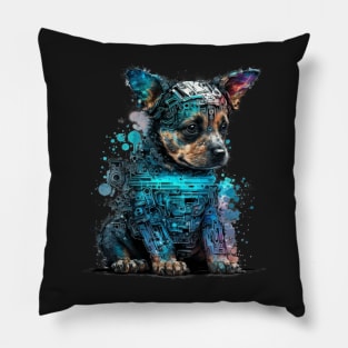Puppy Terrier SCI fi doggy dog Sci-fi Pillow