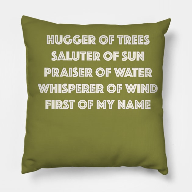 TREE HUGGER Pillow by AJ Creates