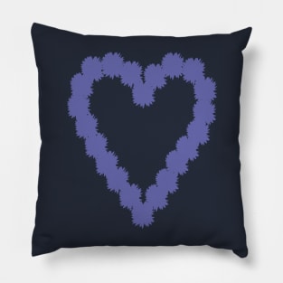 Floral Art Sunflower Silhouette Valentines Day Heart Pillow