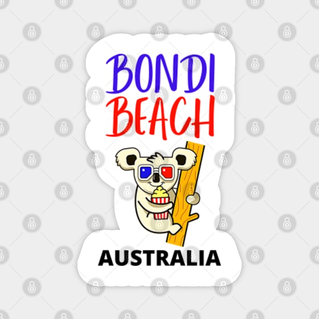 Bondi Beach Australia Magnet by Bourbon Sunsets