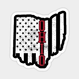 4th Of July Ohio State USA US Flag States Vintage Magnet