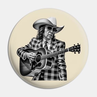 Dwight Yoakam Playing Guitar Pin