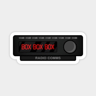 Box Box Box Pit Radio Button Design Magnet