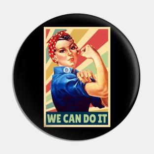 We Can Do It Vintage Colors Pin